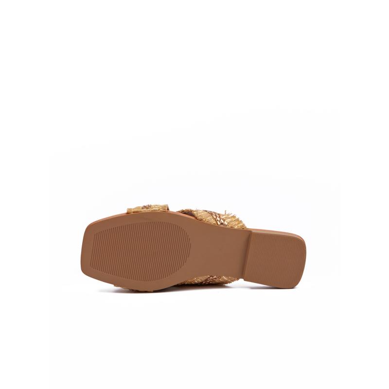 Hnědé dámské pantofle