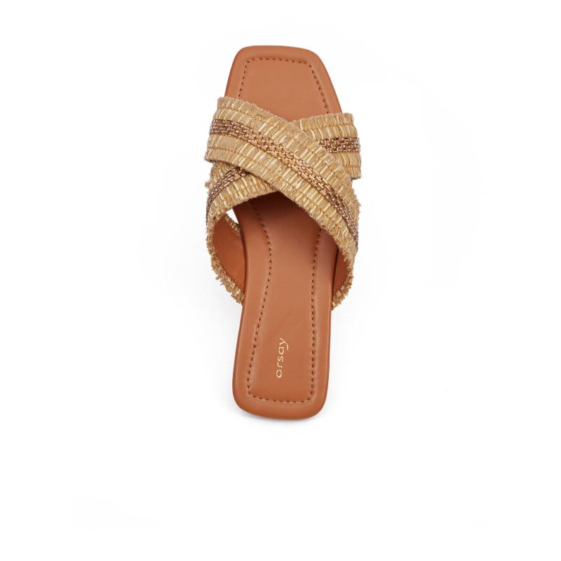 Hnědé dámské pantofle