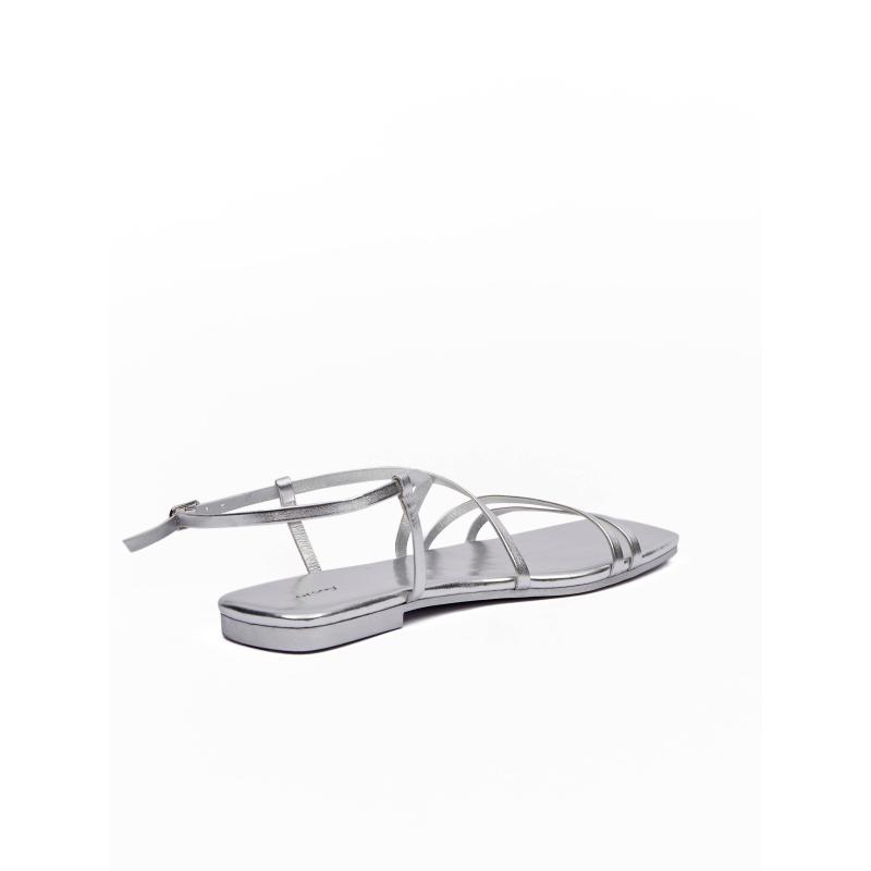 Stříbrné dámské sandály