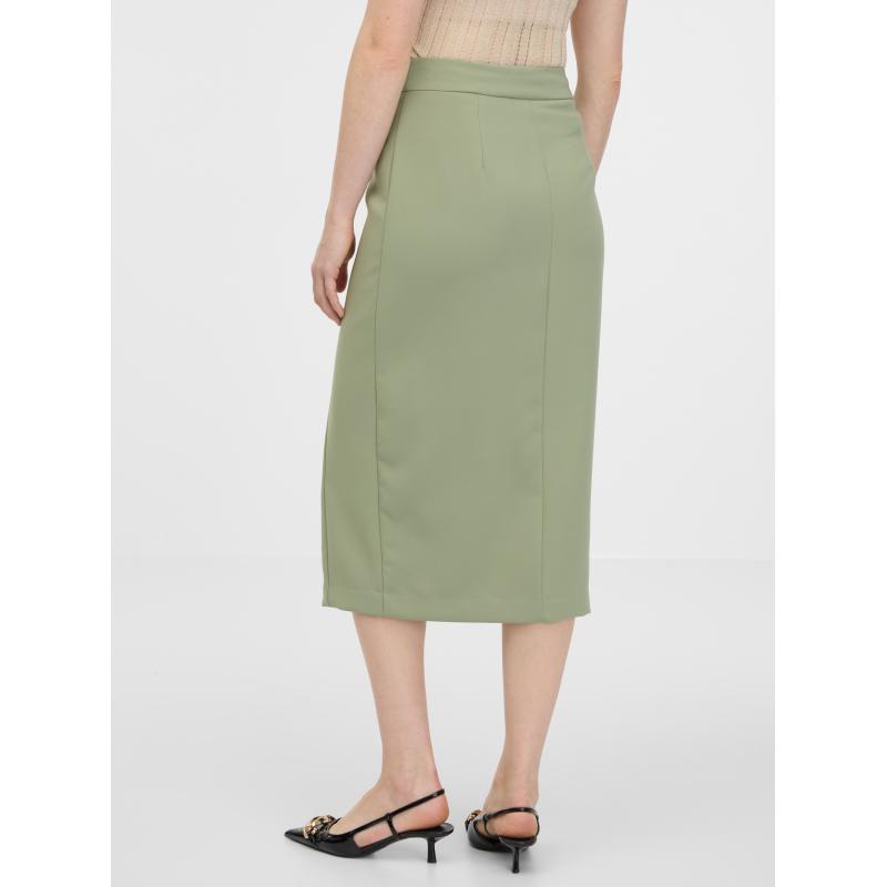 Khaki dámská pouzdrová sukně