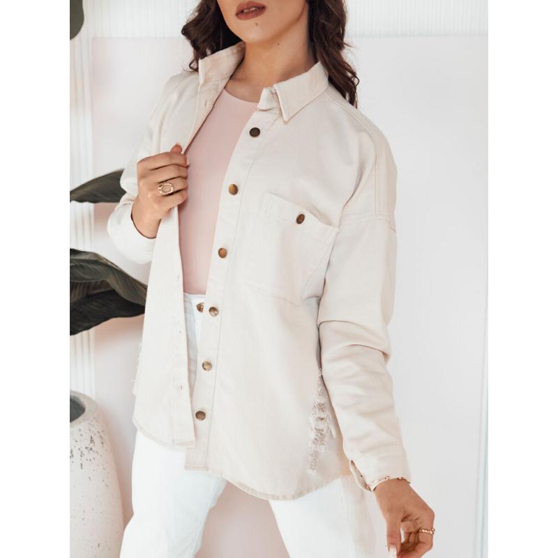 Dámska džínsová bunda BLENDA svetlo béžová