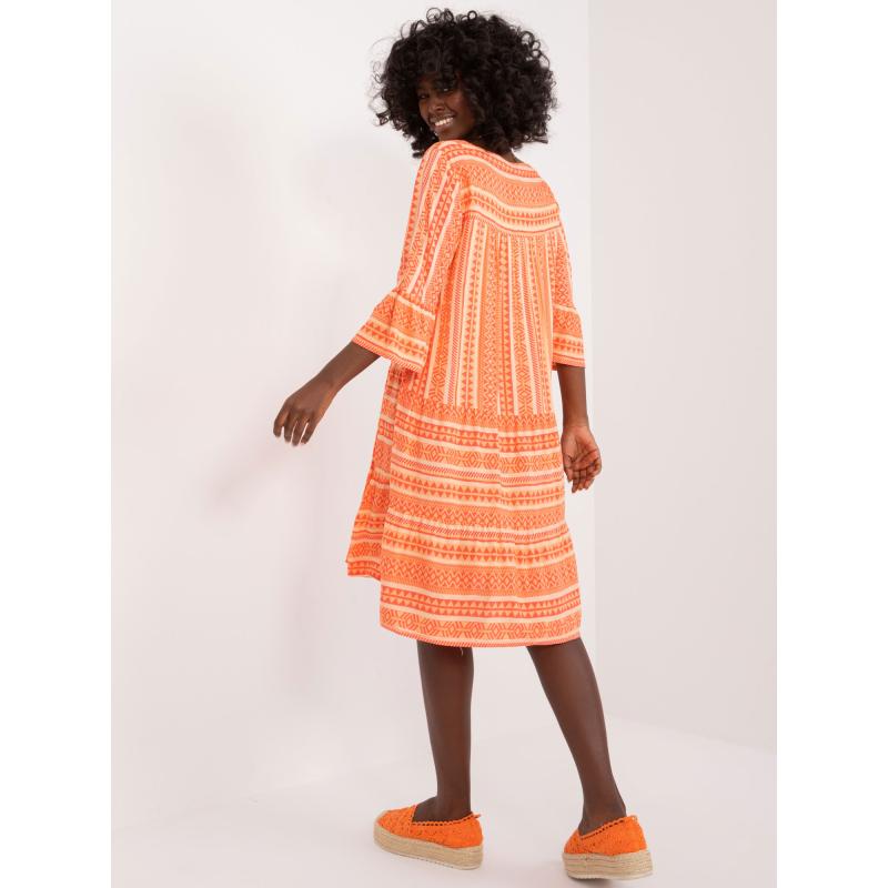 Dámské šaty s potiskem SUBLEVEL oranžové