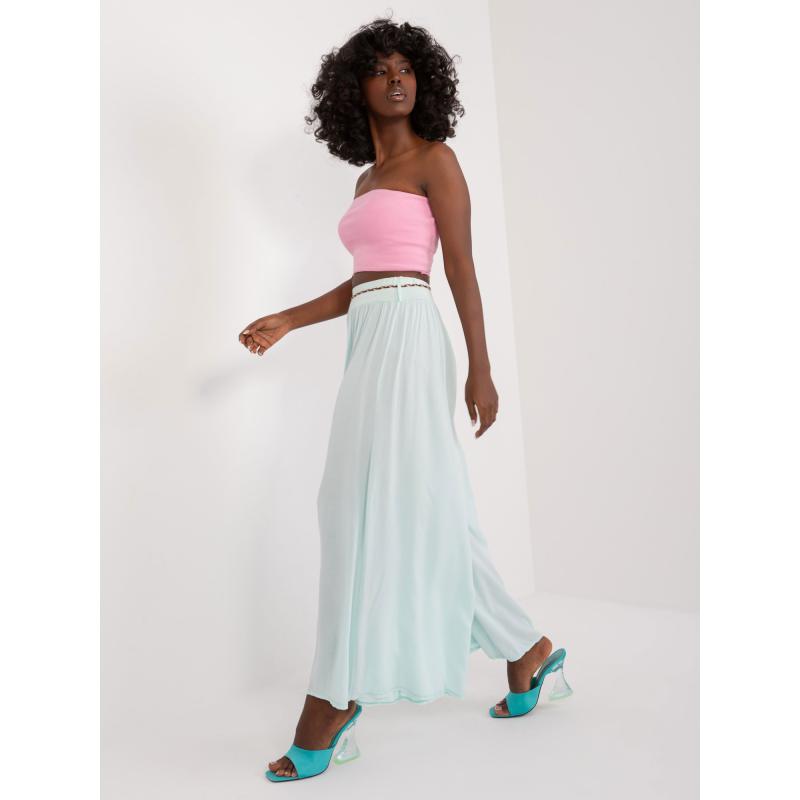 Dámské kalhoty s širokými nohavicemi OCH BELLA mátové 