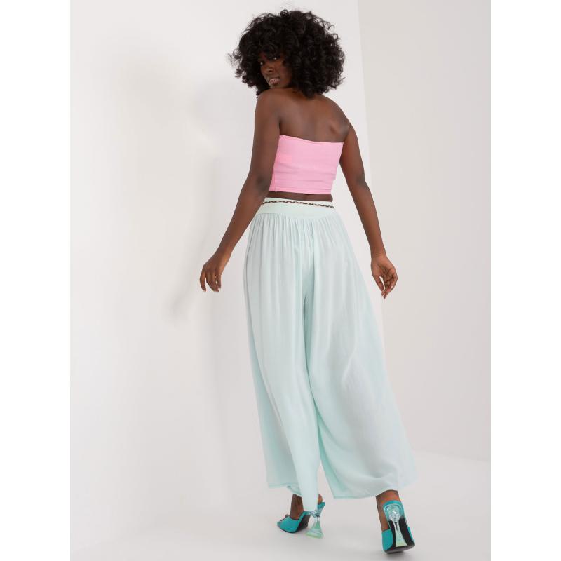 Dámské kalhoty s širokými nohavicemi OCH BELLA mátové 