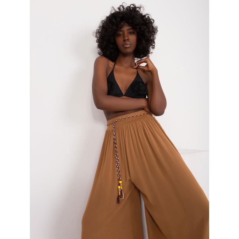 Dámské kalhoty na léto OCH BELLA hnědé