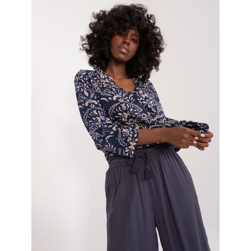 Dámské kalhoty palazzo SUBLEVEL námořnicky modré 