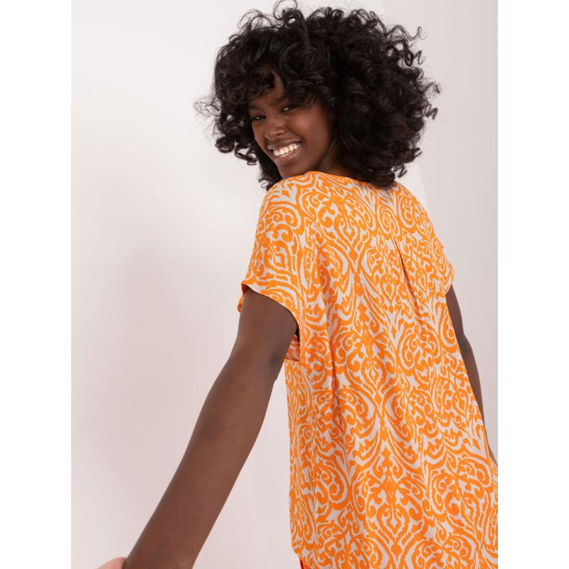 Dámská halenka vzorovaná SUBLEVEL oranžová 
