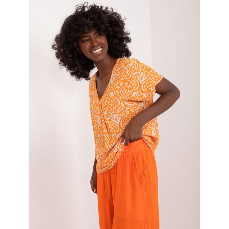Dámská halenka vzorovaná SUBLEVEL oranžová 