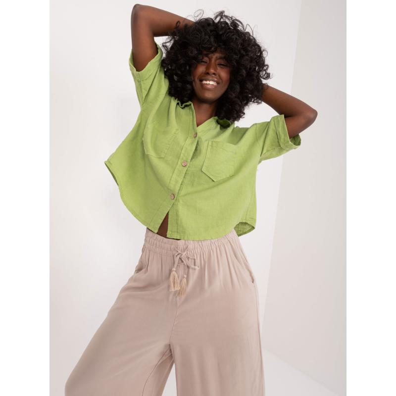 Dámské kalhoty se širokými nohavicemi SUBLEVEL béžové 