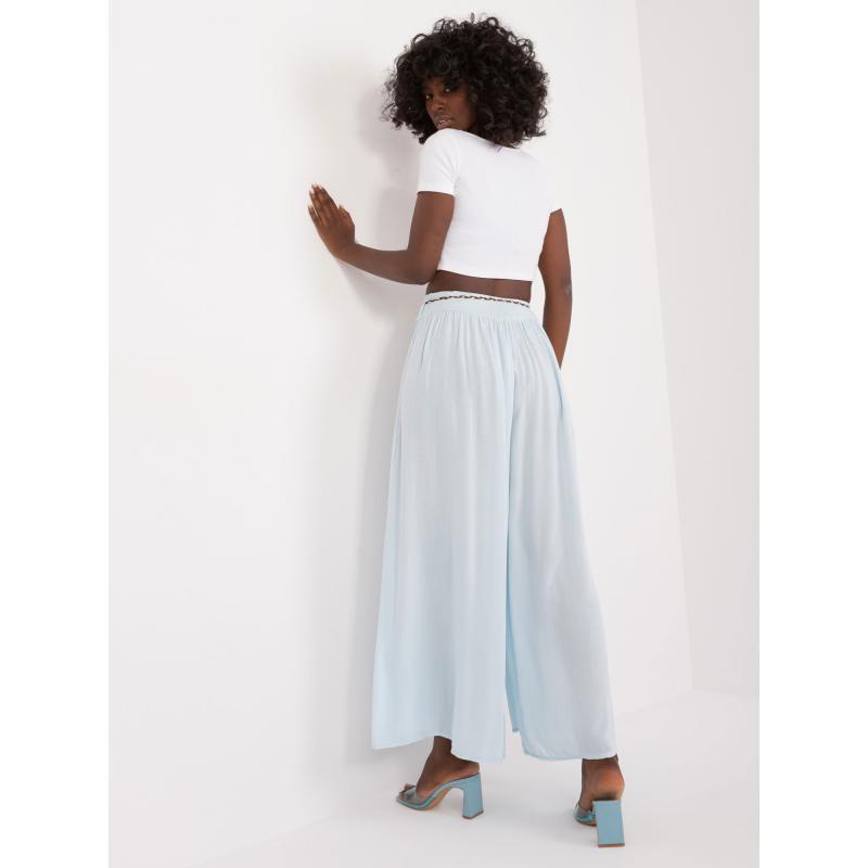 Dámské kalhoty palazzo OCH BELLA světle modré 