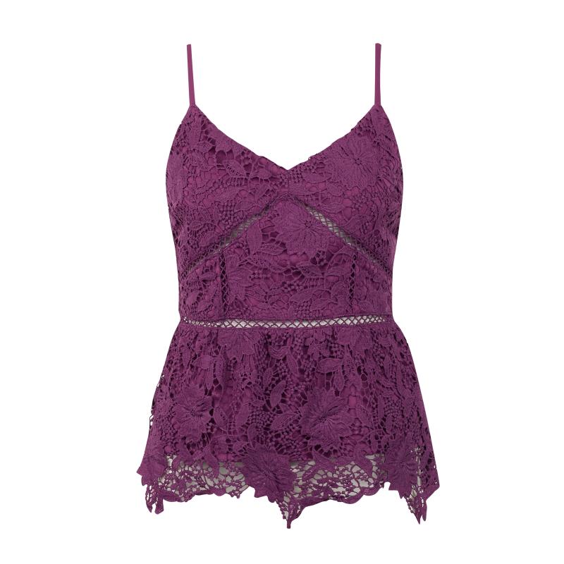 Lila női csipke felső