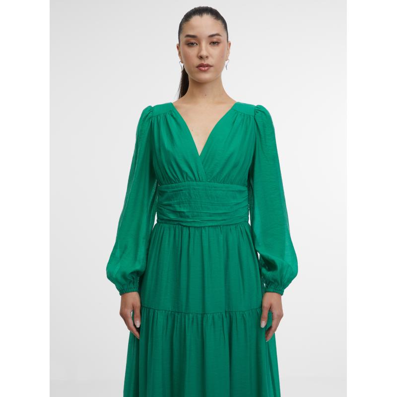 Zelené dámské maxi šaty