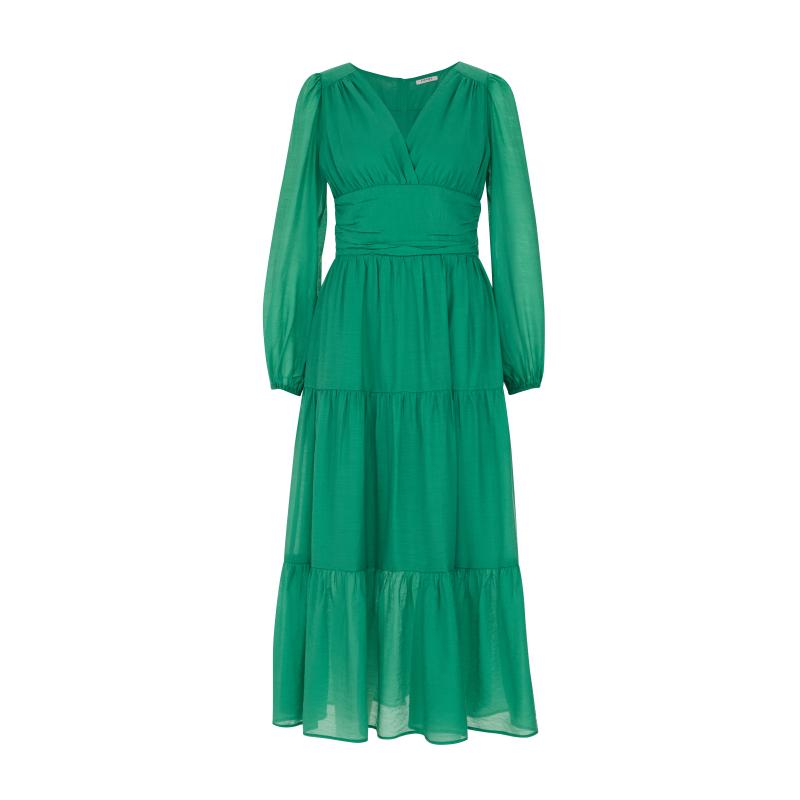 Zelené dámské maxi šaty