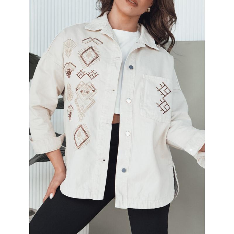 Dámska džínsová bunda FILOMENAS béžová