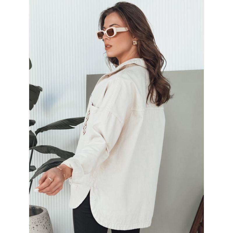 Dámska džínsová bunda FILOMENAS béžová