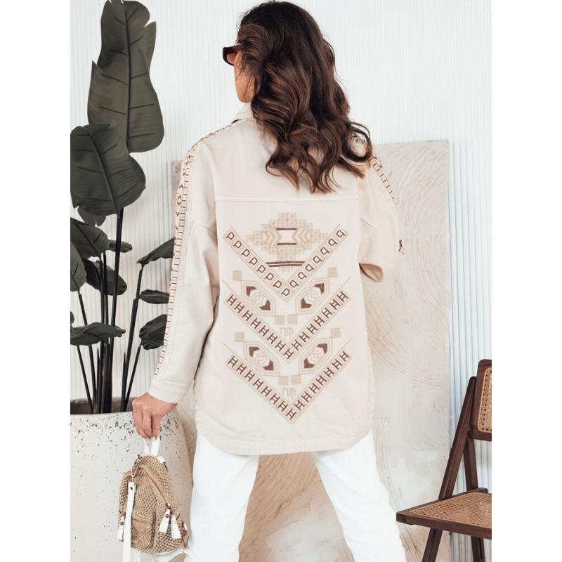 Dámska džínsová bunda DALALIS svetlá béžová