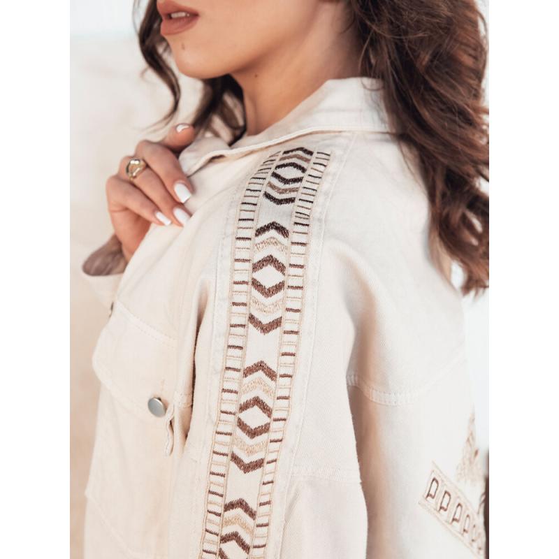 Dámska džínsová bunda DALALIS svetlá béžová