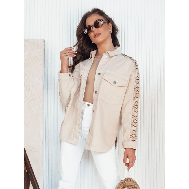 Dámska džínsová bunda DALALIS svetlá béžová
