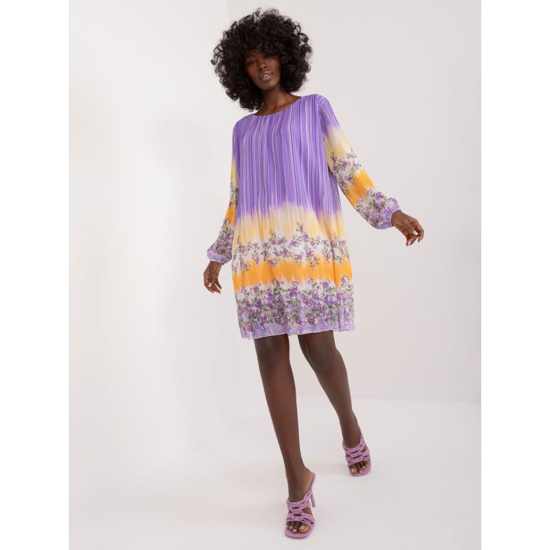 Női ruha színes mintás lila