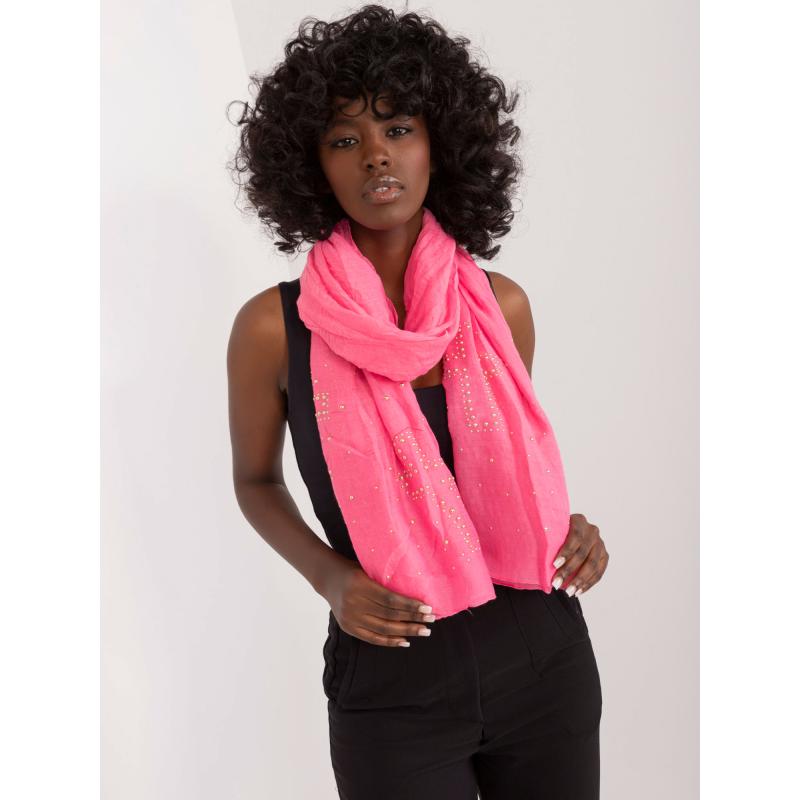 Női viszkózból készült tekercs sál rózsaszín