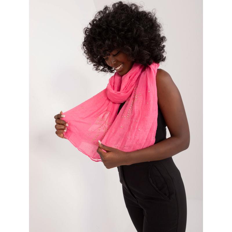 Női viszkózból készült tekercs sál rózsaszín