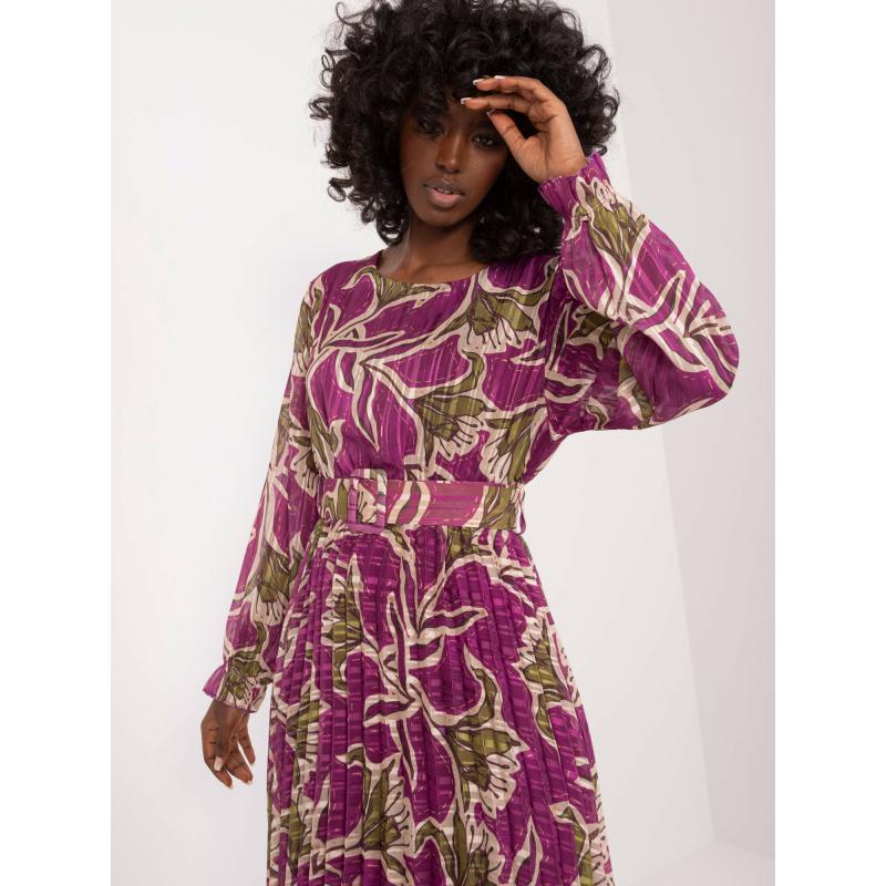 Női ruha csillogó szálakkal formális lila