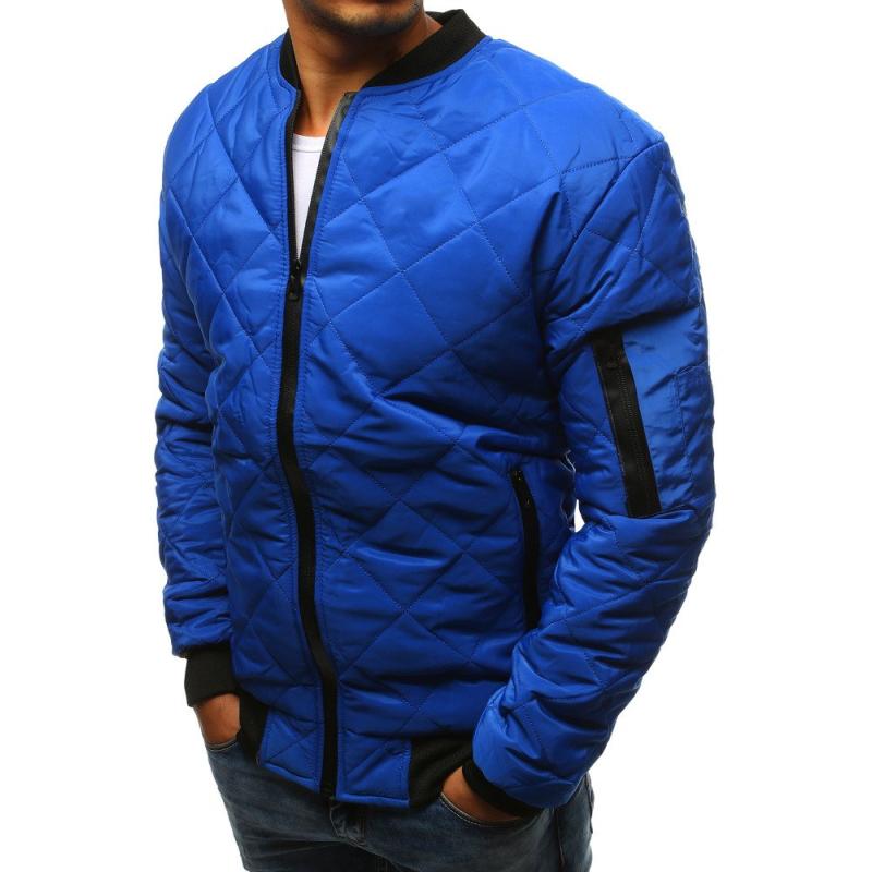 Pánská STYLE bunda prošívaná bomber jacket modrá