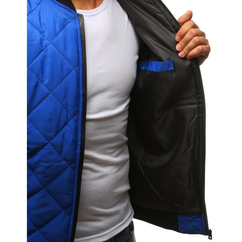Pánská STYLE bunda prošívaná bomber jacket modrá