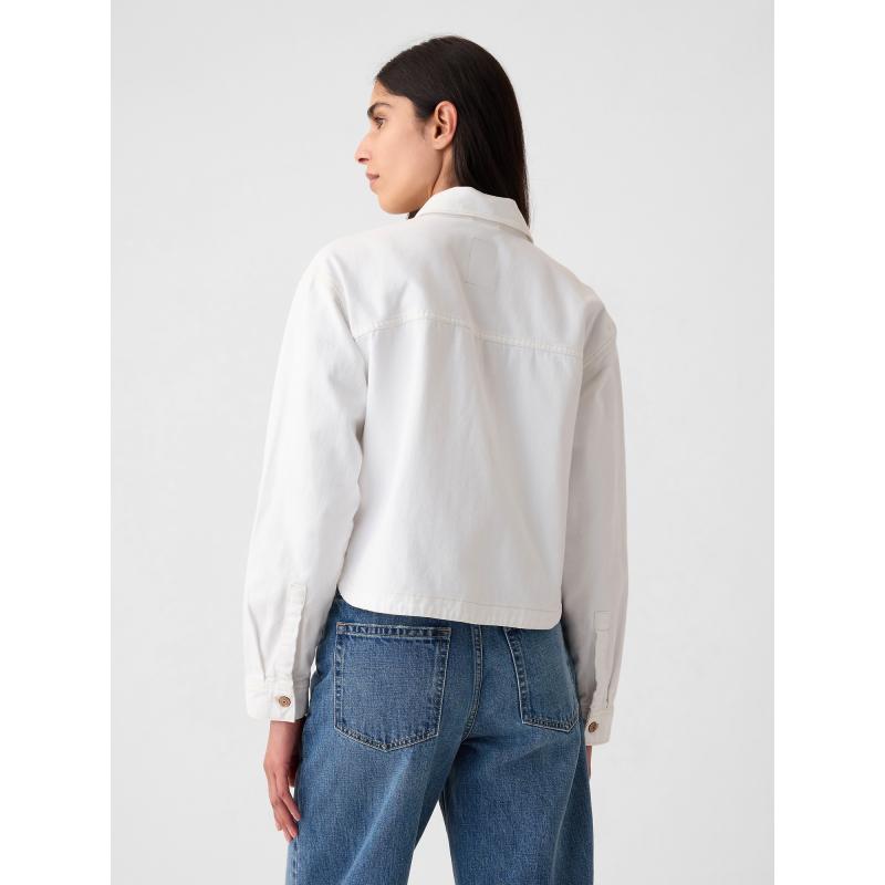 Džínová bunda crop