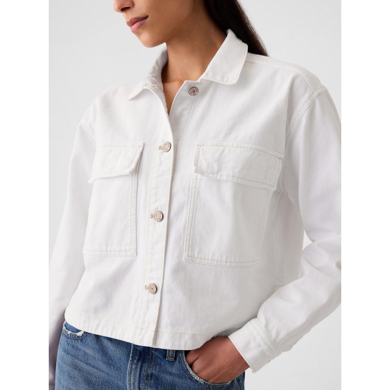 Džínová bunda crop