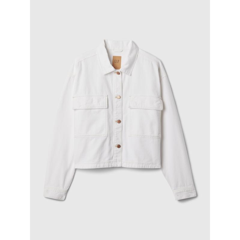 Džínová bunda crop