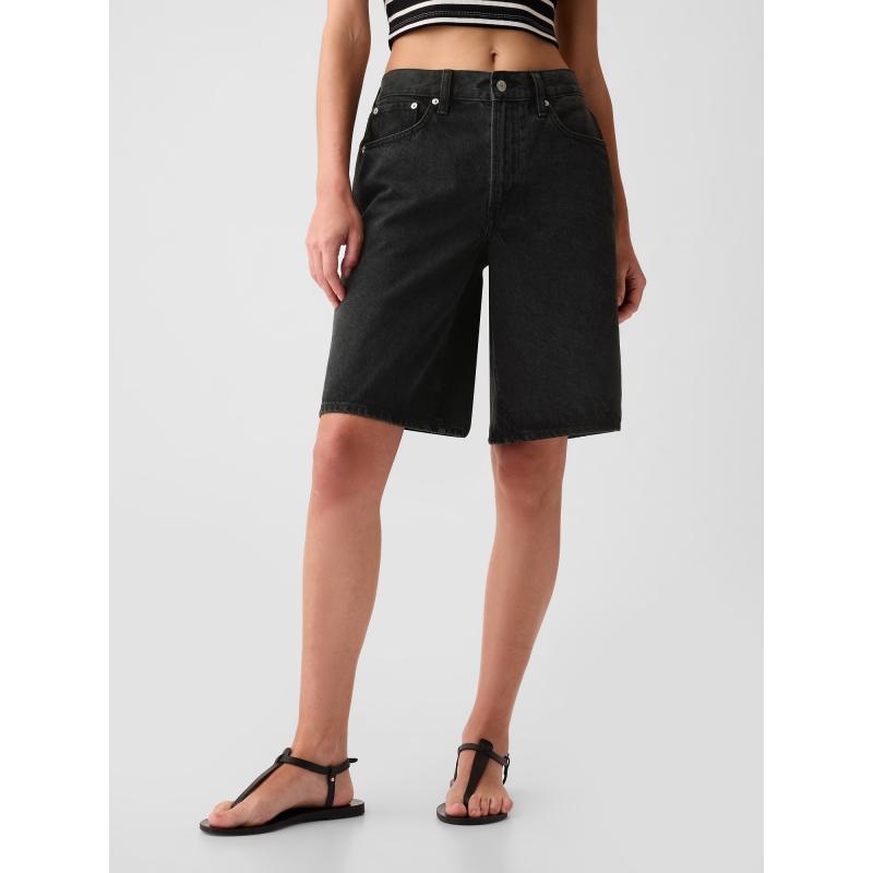 Džínsové šortky so strednou výškou