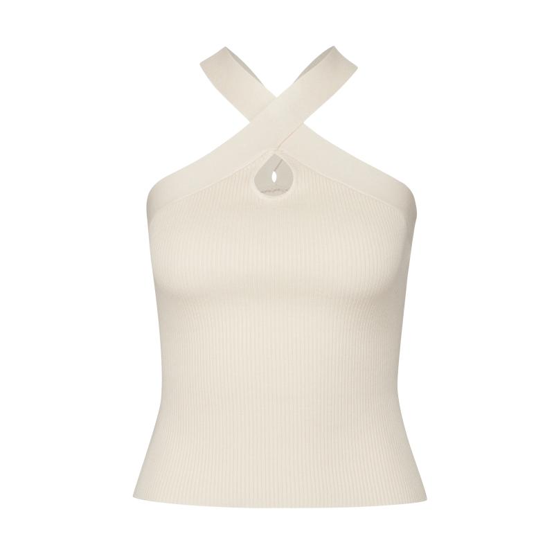 Krémové dámské tílko