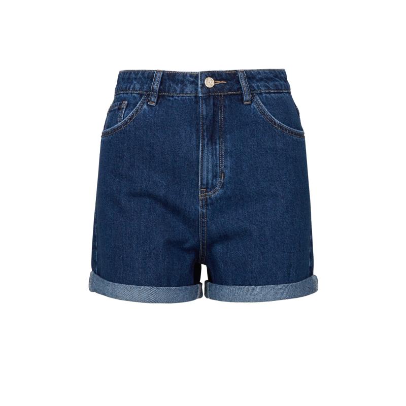 Tmavě modré dámské džínové kraťasy