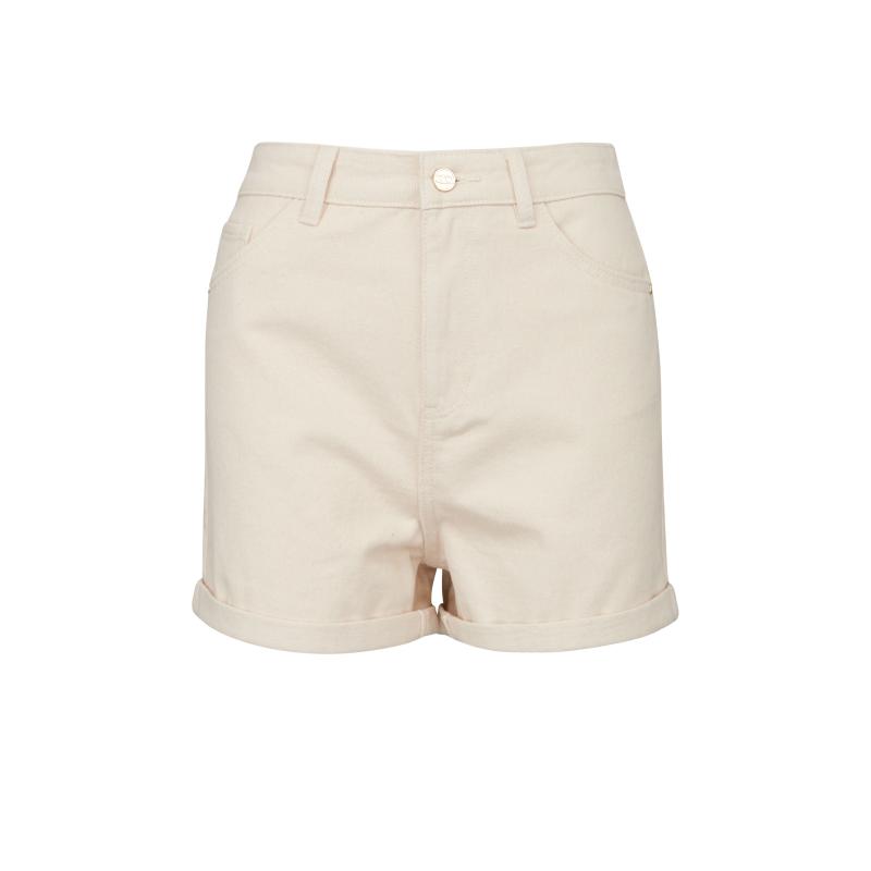Bézs női farmer rövidnadrág