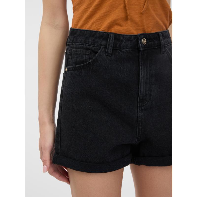 Fekete női farmer rövidnadrág