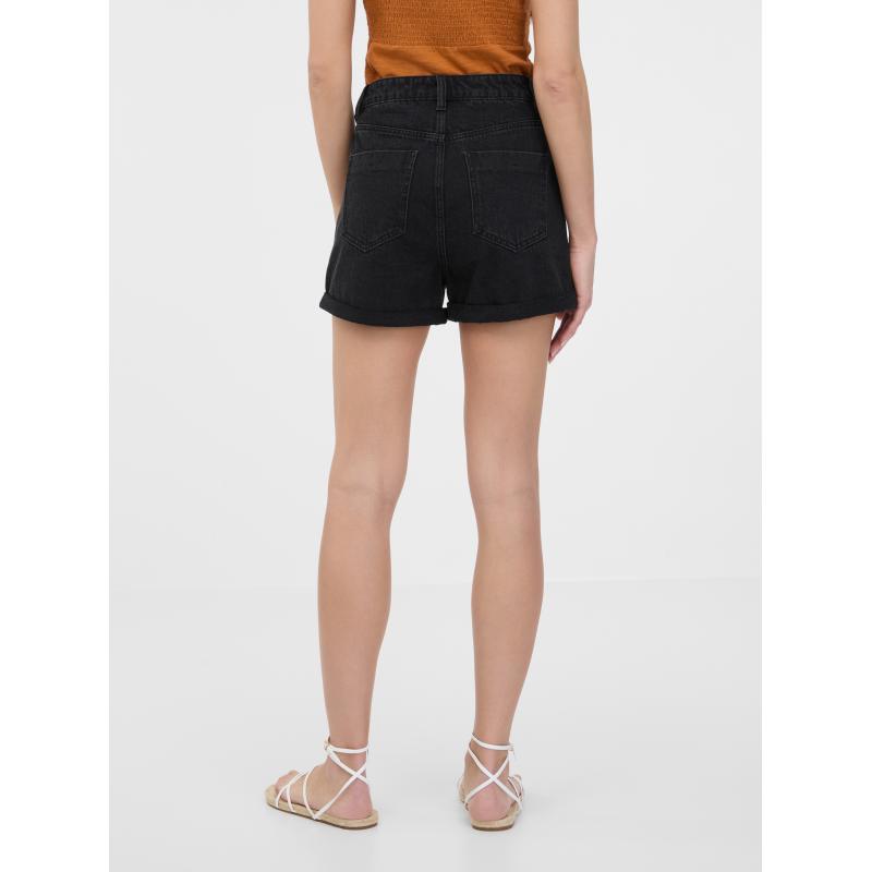 Fekete női farmer rövidnadrág