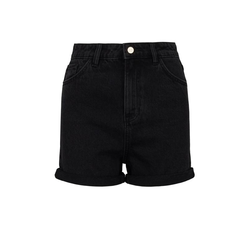 Fekete női farmer rövidnadrág