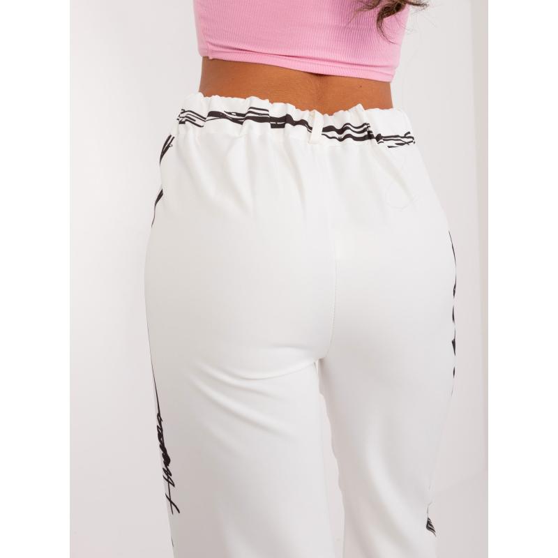 Dámské kalhoty s potiskem ecru