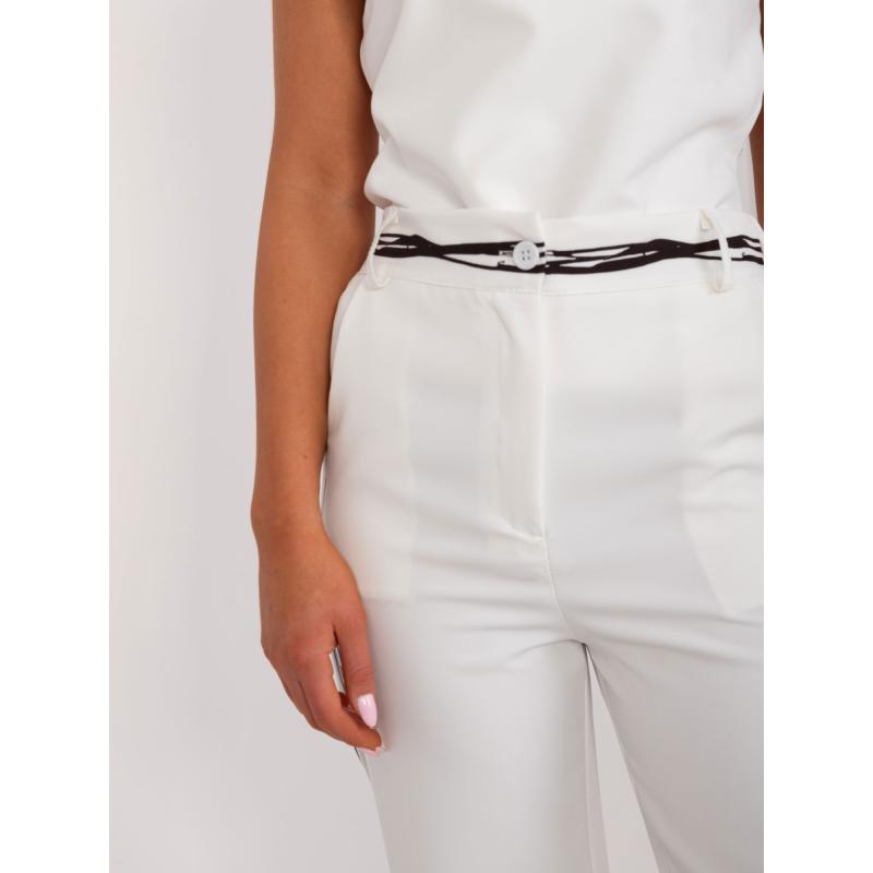 Dámské kalhoty se vzorem ecru