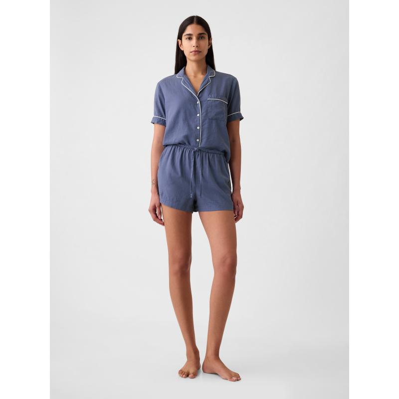 Lněné pyžamové kraťasy