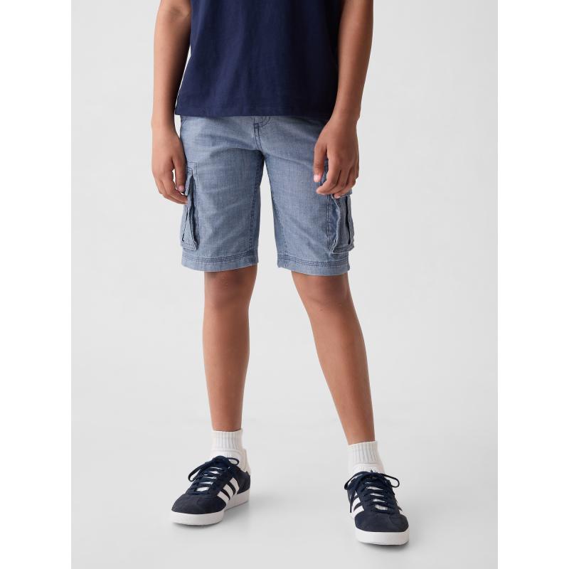 Dětské džínové cargo kraťasy