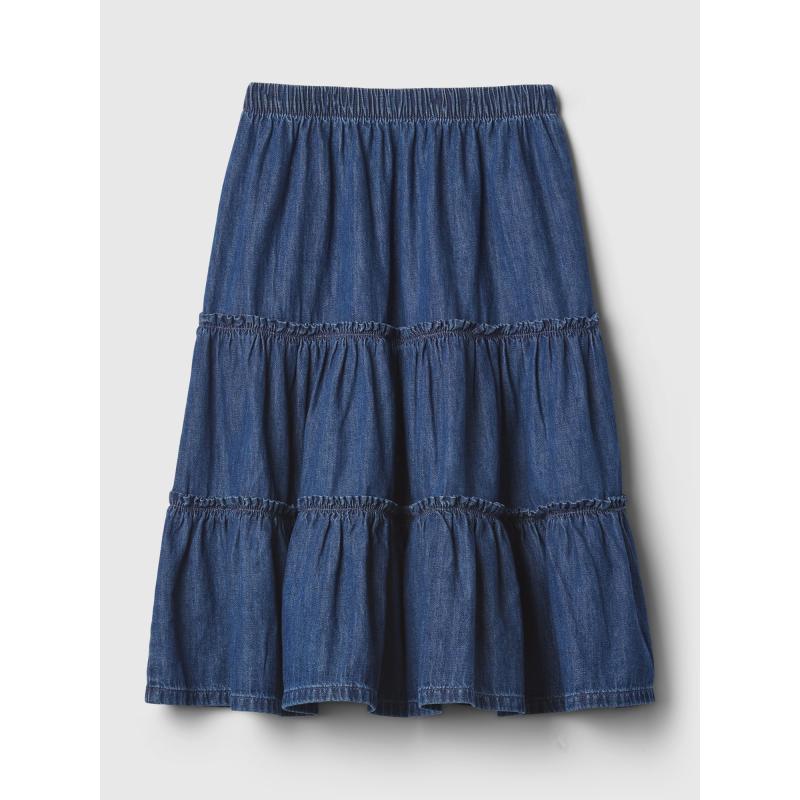 Džínová midi sukně