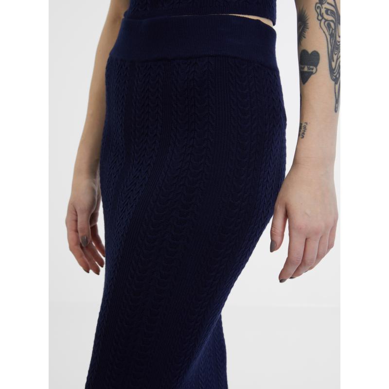 Tmavě modrá dámská sukně