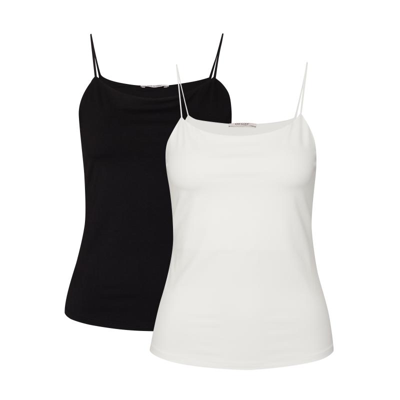 Súprava dvoch dámskych tielok v čiernej a bielej farbe