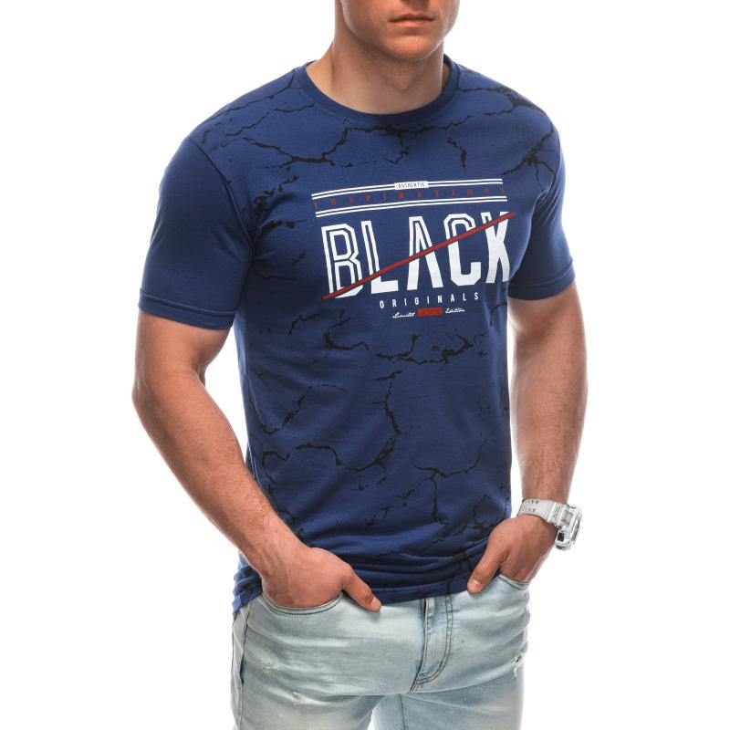 Férfi nyomtatott póló S1938 kék