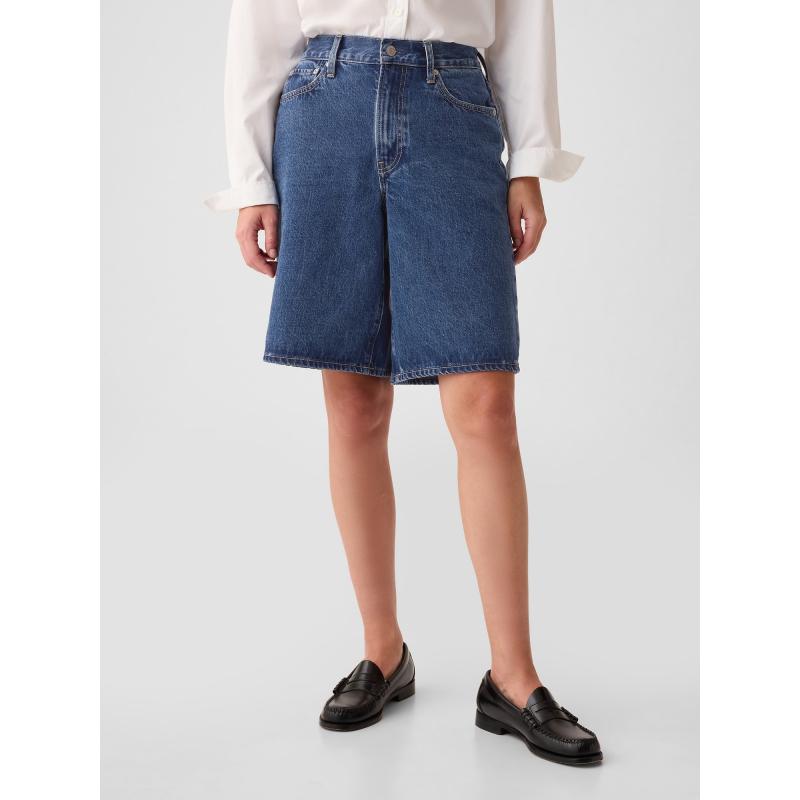 Džínsové šortky so stredným vzrastom