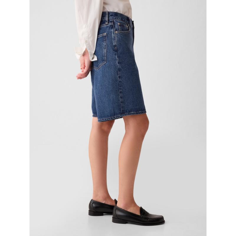 Džínsové šortky so stredným vzrastom