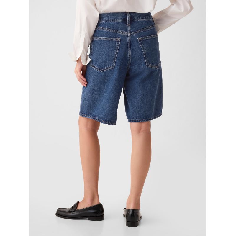 Džínsové šortky so stredným vzrastom