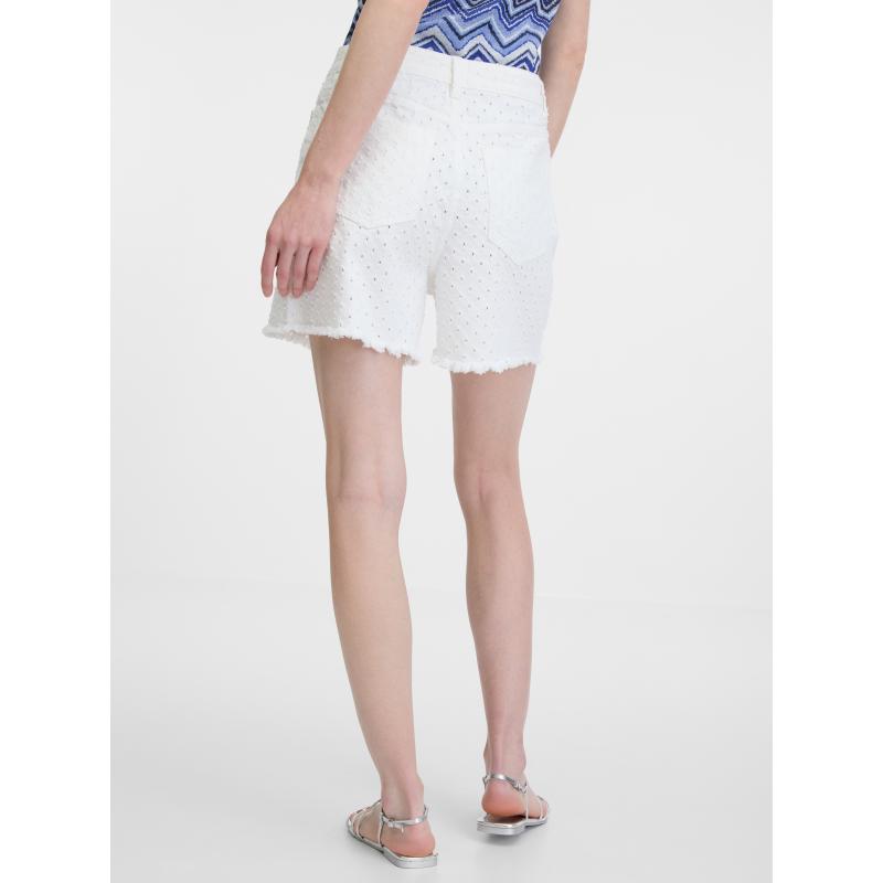 Bílé dámské džínové kraťasy
